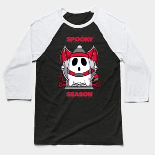 Spooky Season Ghost (RED) Baseball T-Shirt